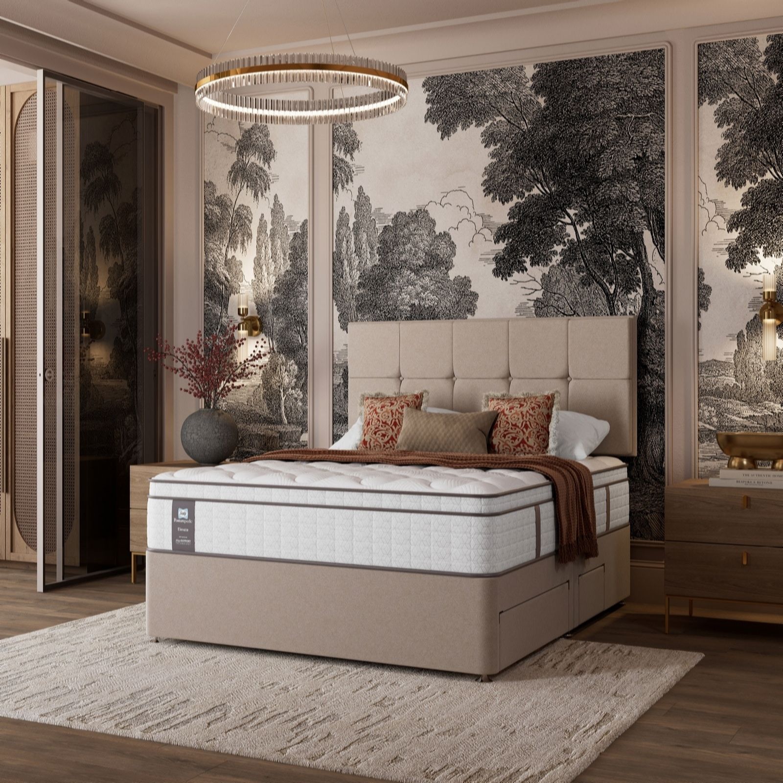 Sealy Elevate Posturepedic Gel Memory Cool Mattress & Divan