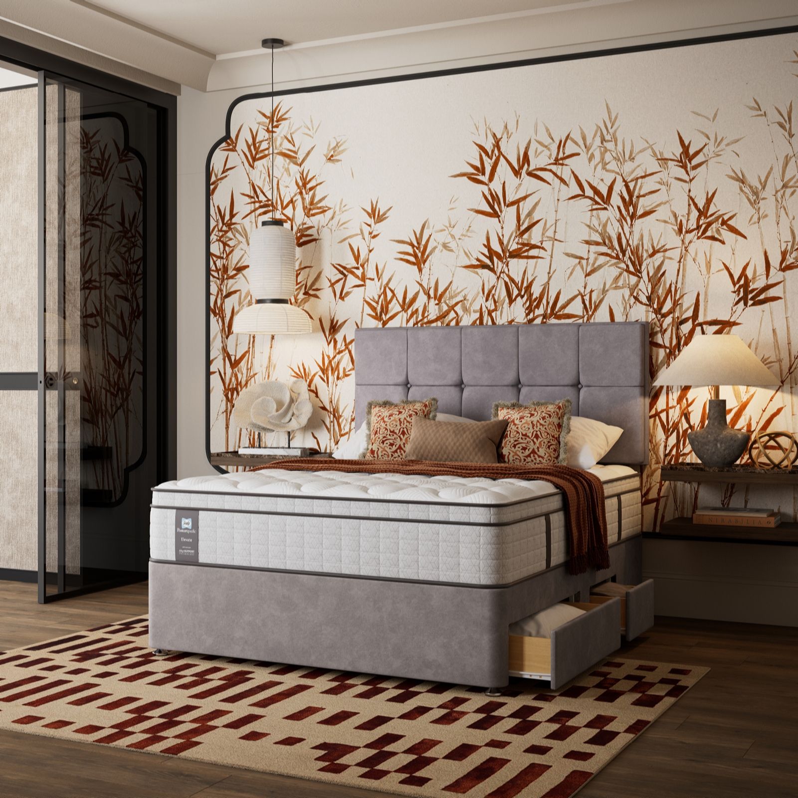 Sealy Elevate Posturepedic Gel Memory Cool Mattress & Divan