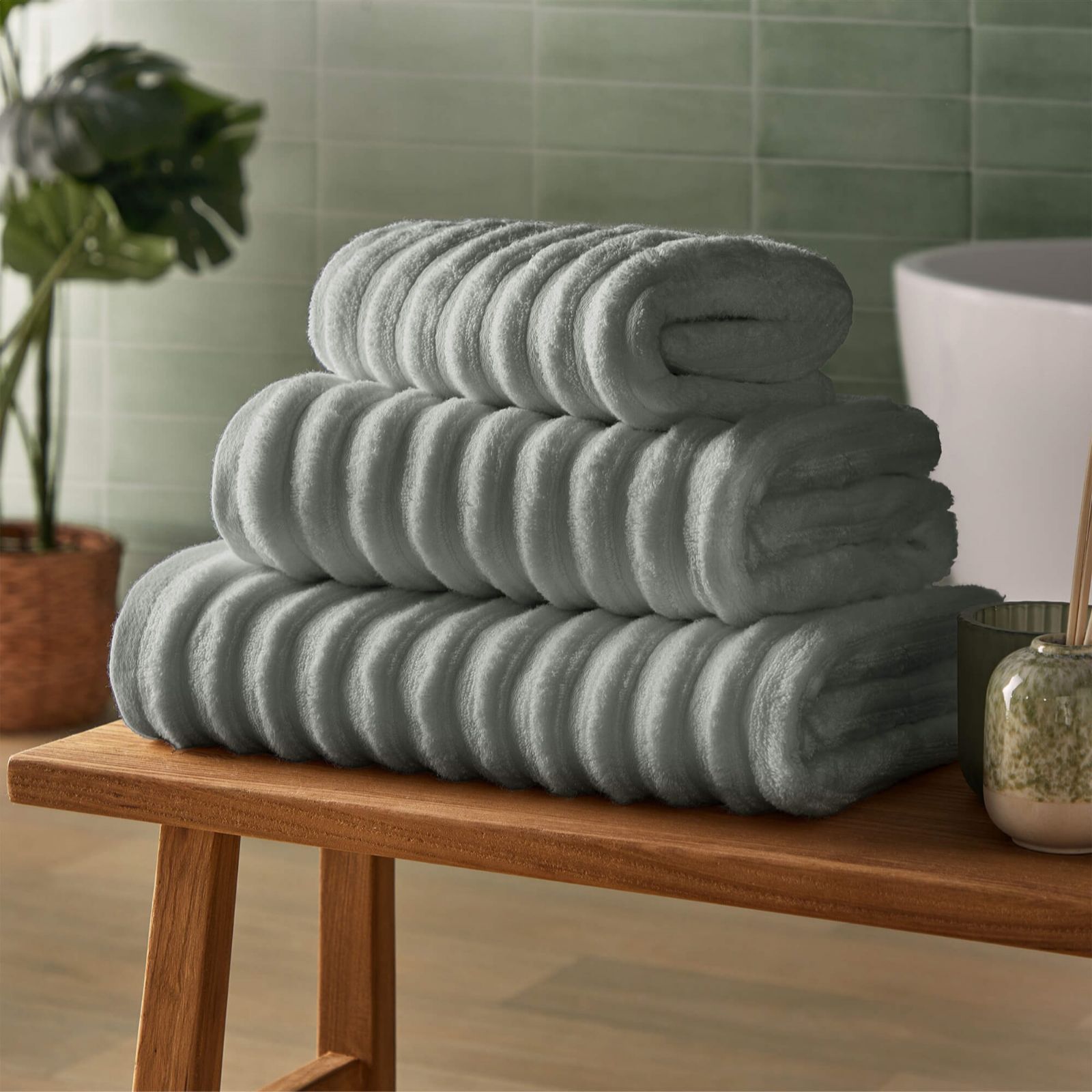 Silentnight Ribbed Towel Seven Piece Bundle