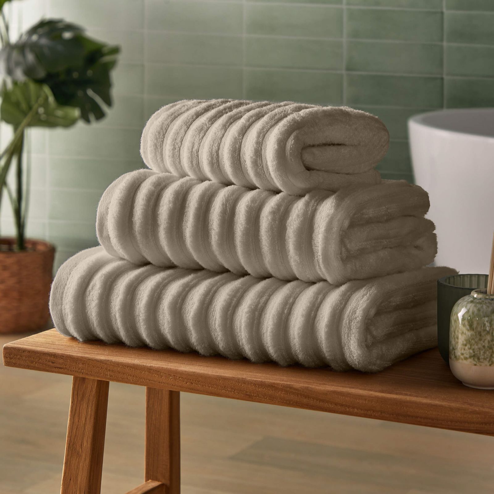 Silentnight Ribbed Towel Seven Piece Bundle