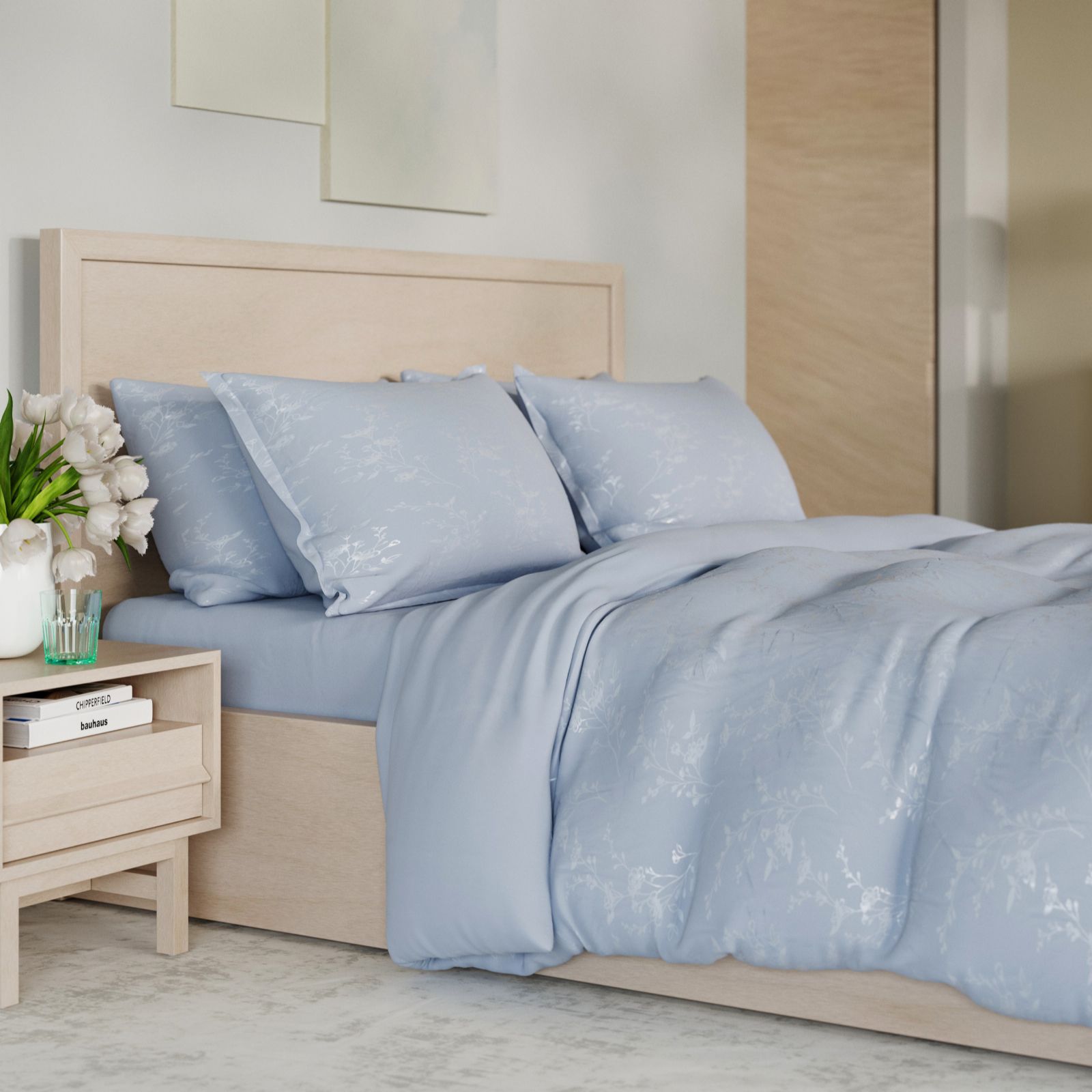 Supersoft by Cozee Home Embossed Floral 6 Piece Duvet