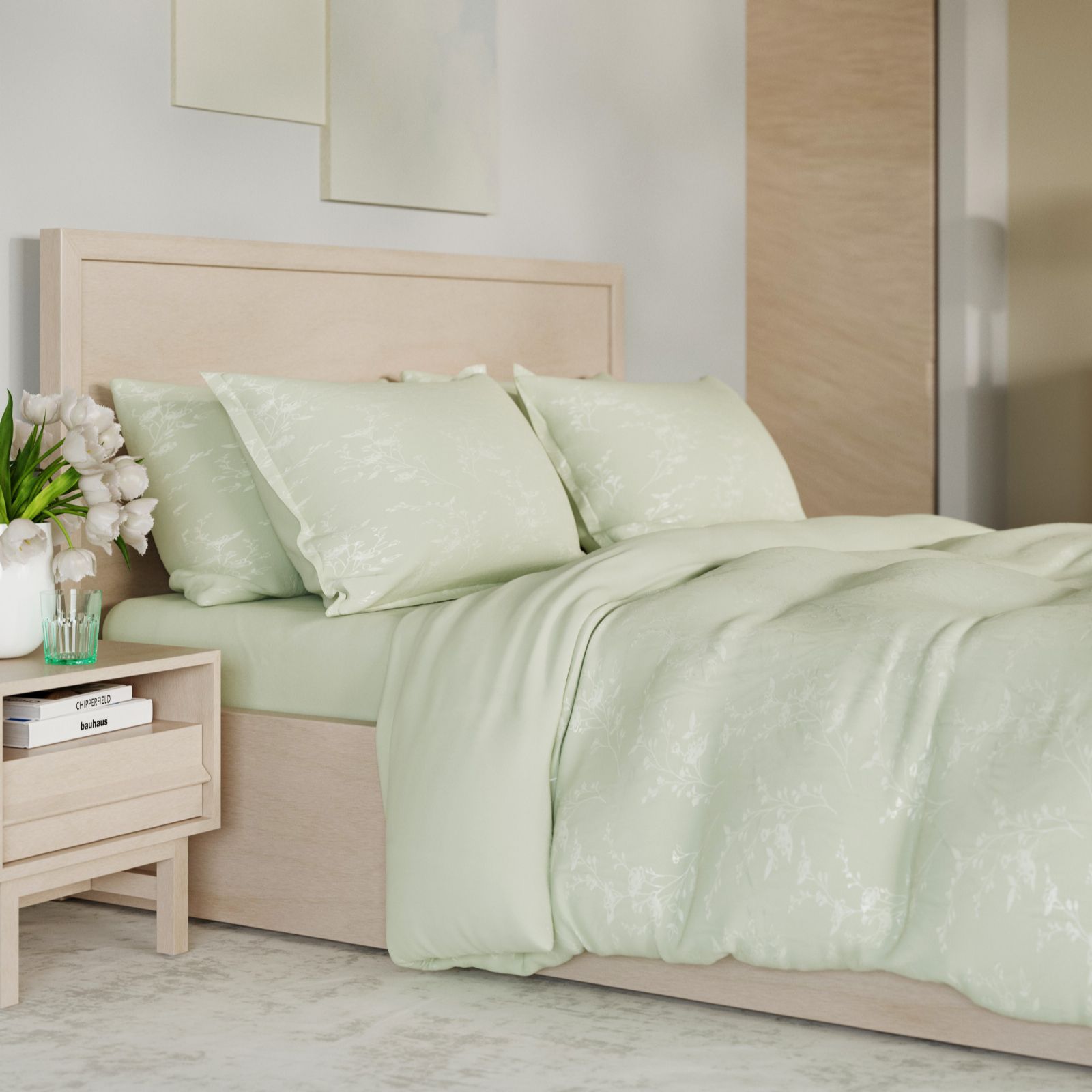Supersoft by Cozee Home Embossed Floral 6 Piece Duvet