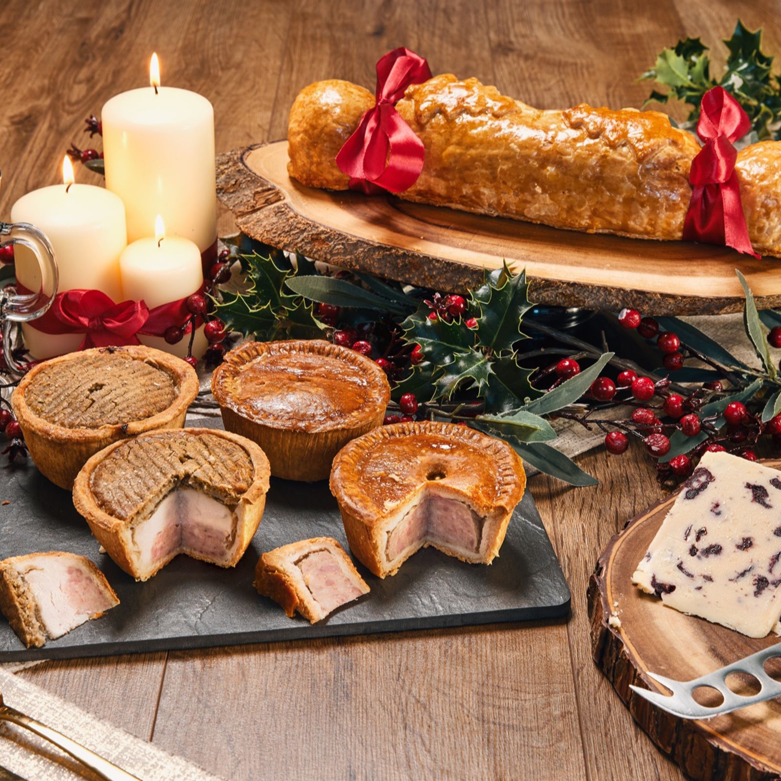 Toppings 5 Piece Christmas Pork Pie & Sausage Roll Bundle