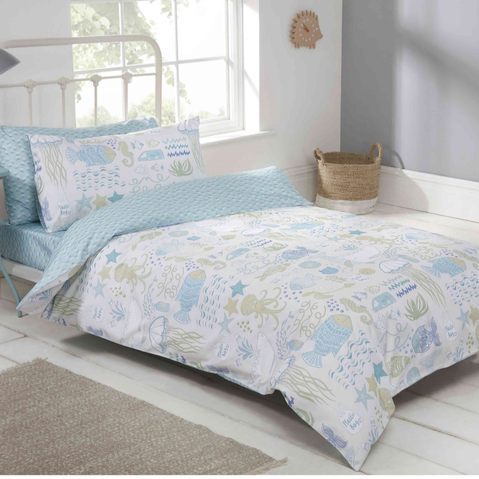 Kids Corner Under The Sea Printed Microfresh Duvet Set Qvc Uk