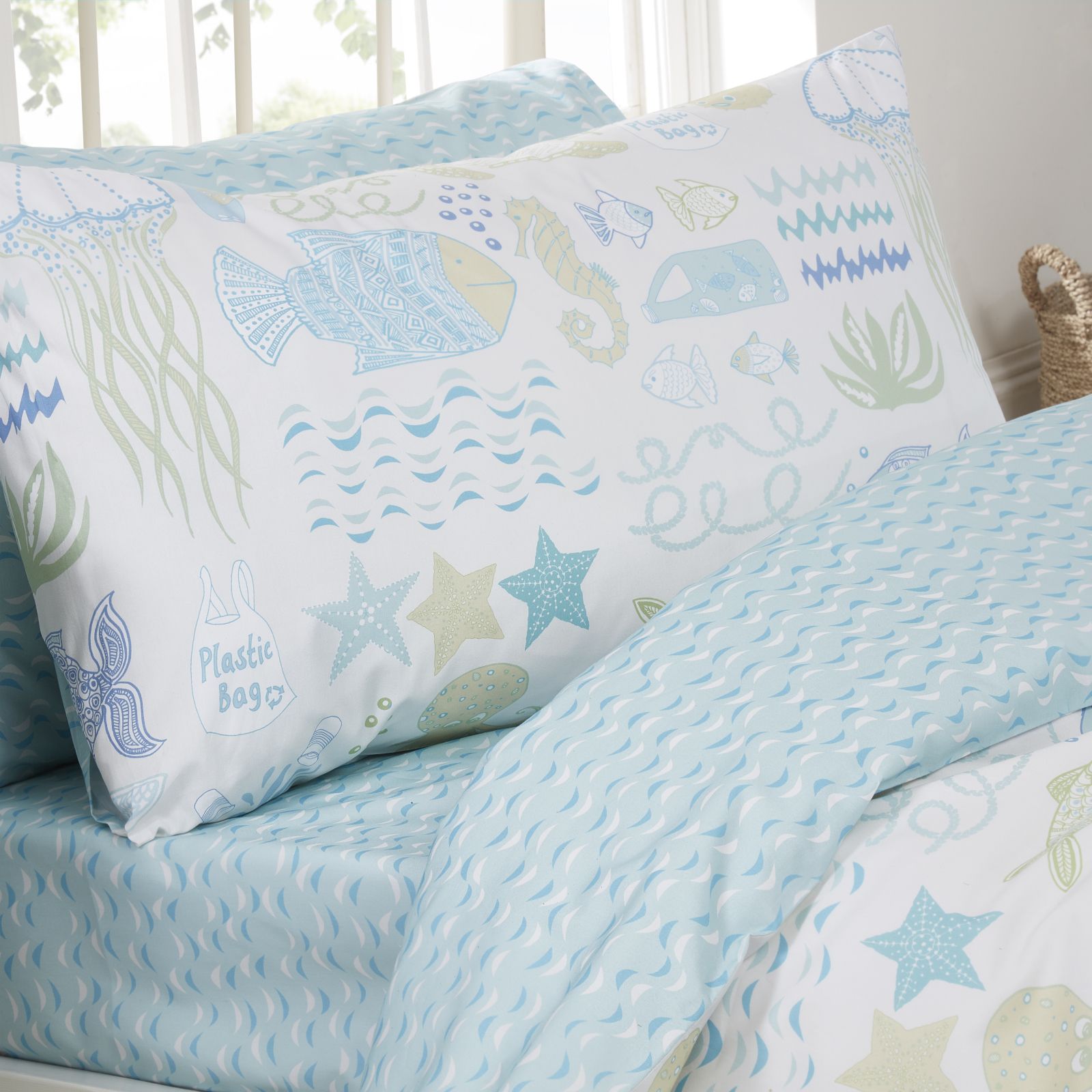 Kids Corner Under the Sea Printed Microfresh Duvet Set QVC UK