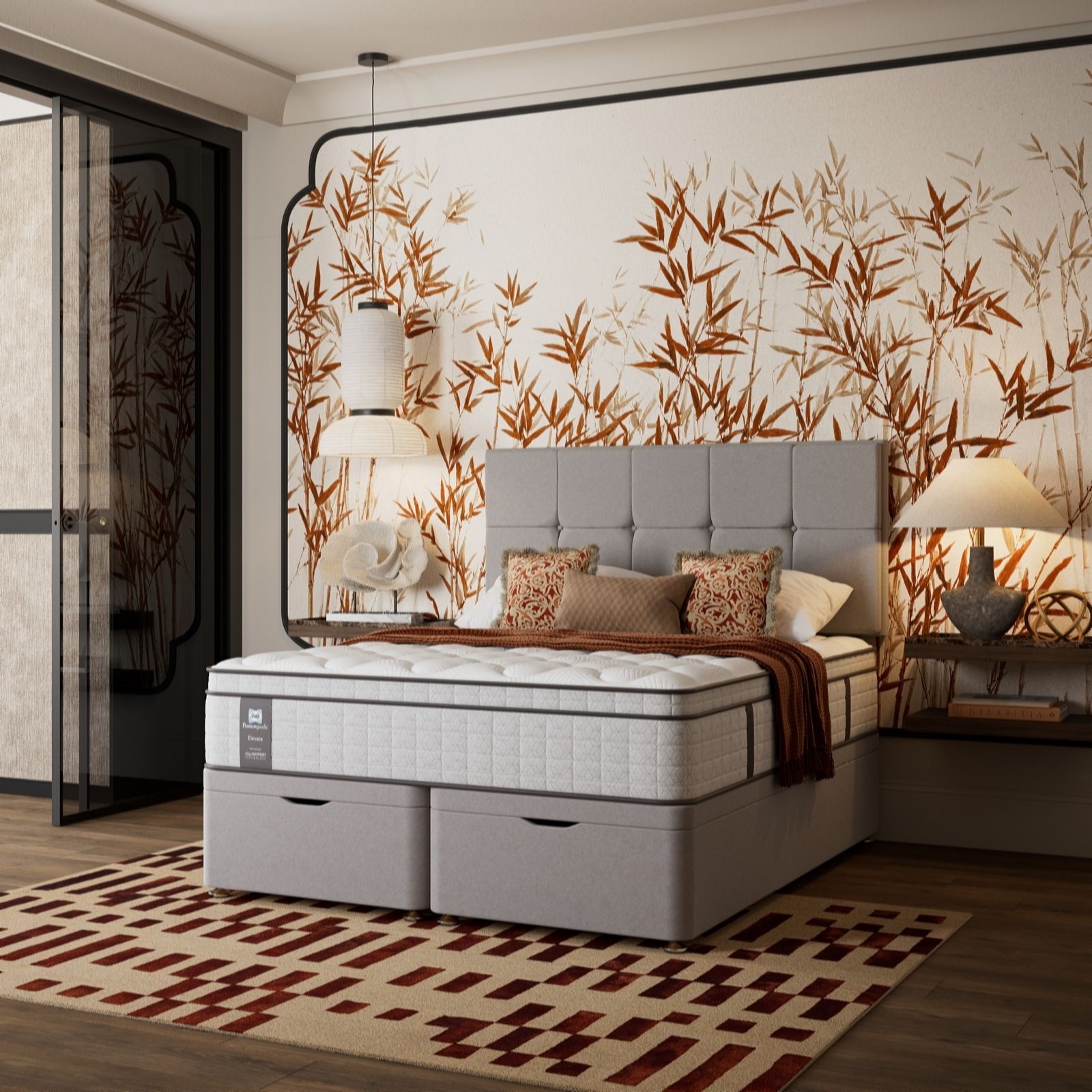 Sealy Elevate Posturepedic Gel Memory Cool Mattress and Ottoman