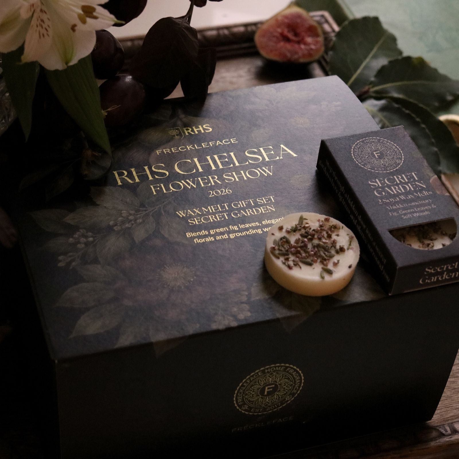 Chelsea Flower Show x Freckleface Secret Garden Wax Melt Gift Set