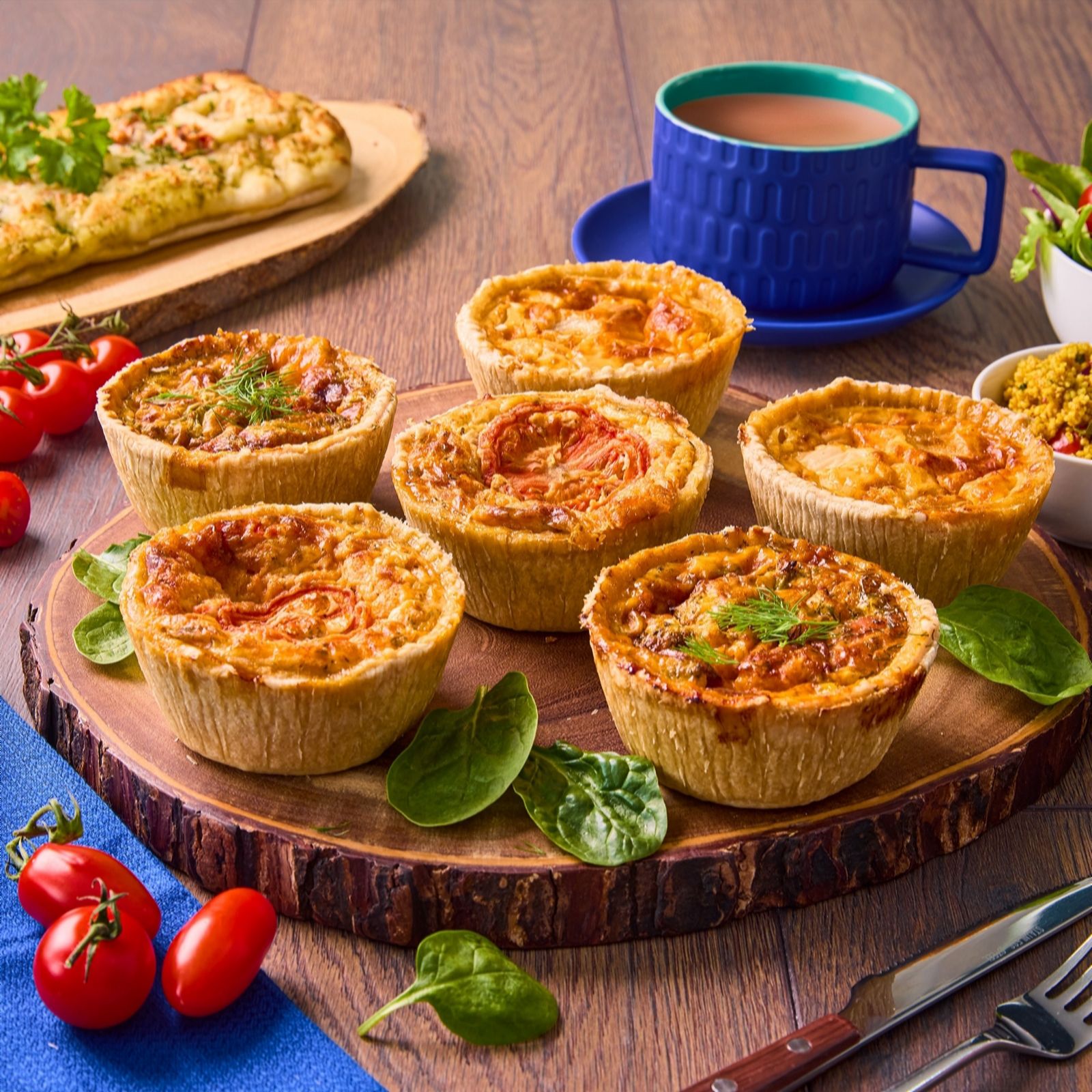 Toppings Pies 6 Piece Handcrafted Classic Quiche Collection