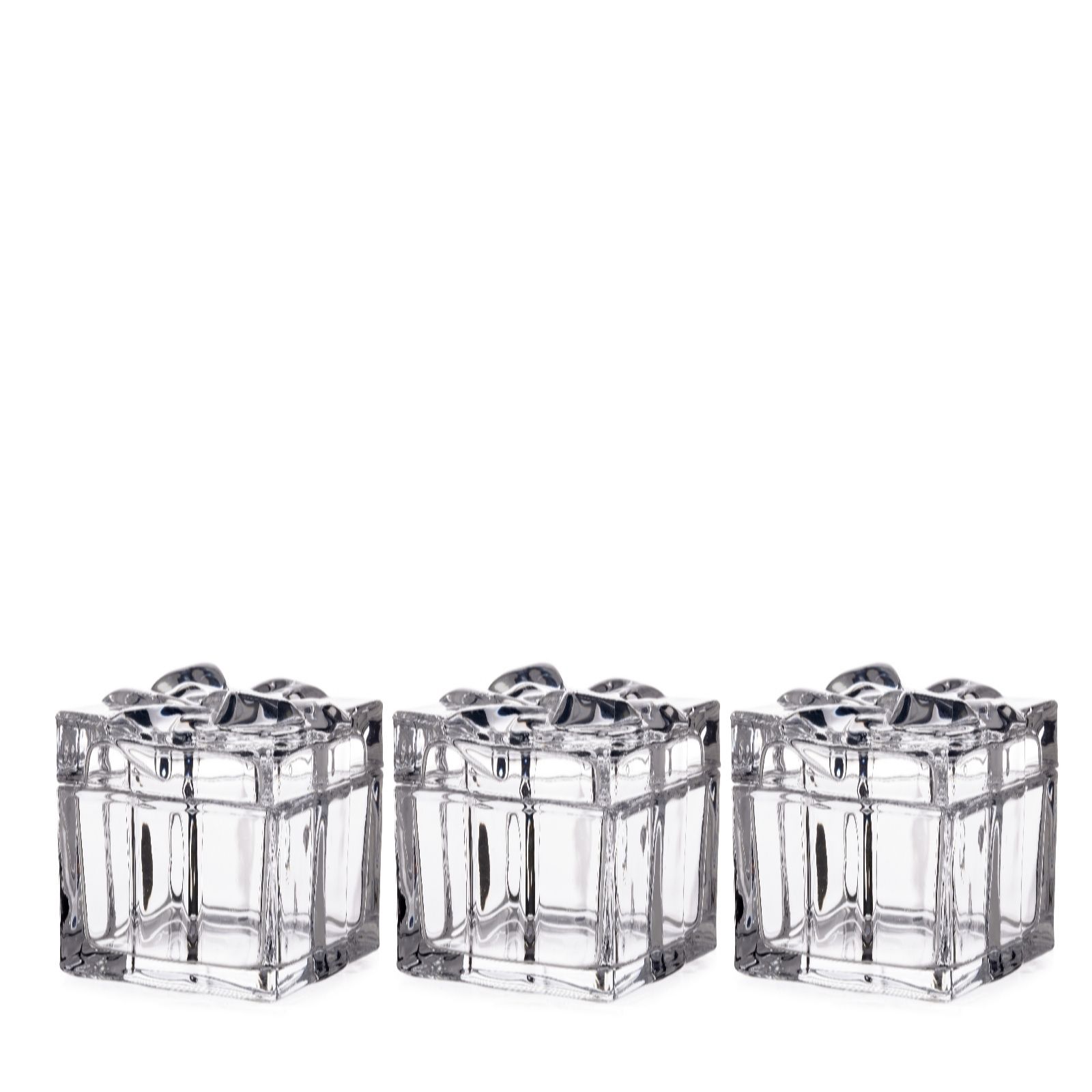 Outlet JM by Julilen Set of 3 Glass Present Trinket Box