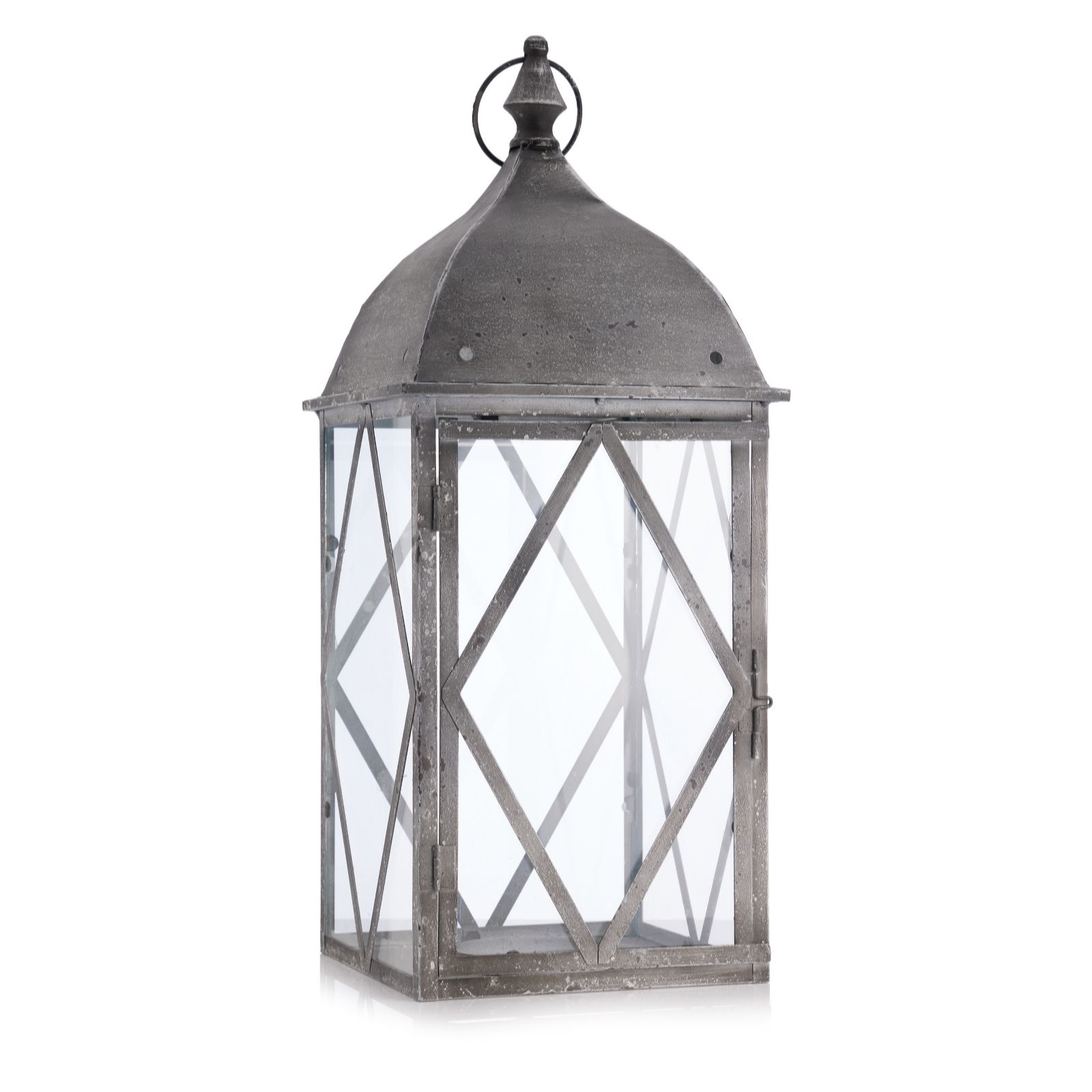 Sara By Sara Davies 58cm Rustic Glass Panel Lantern