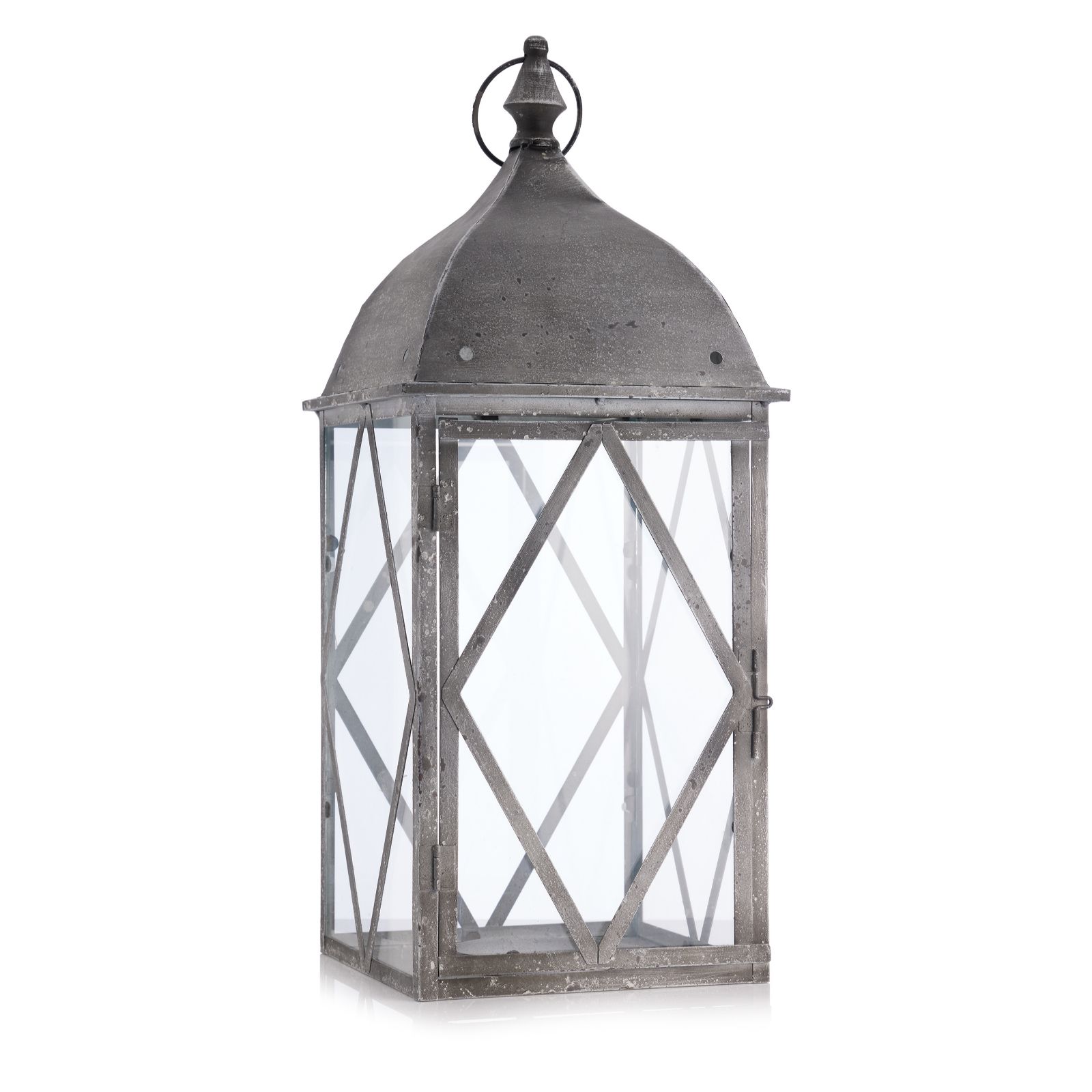 Sara By Sara Davies 58cm Rustic Glass Panel Lantern