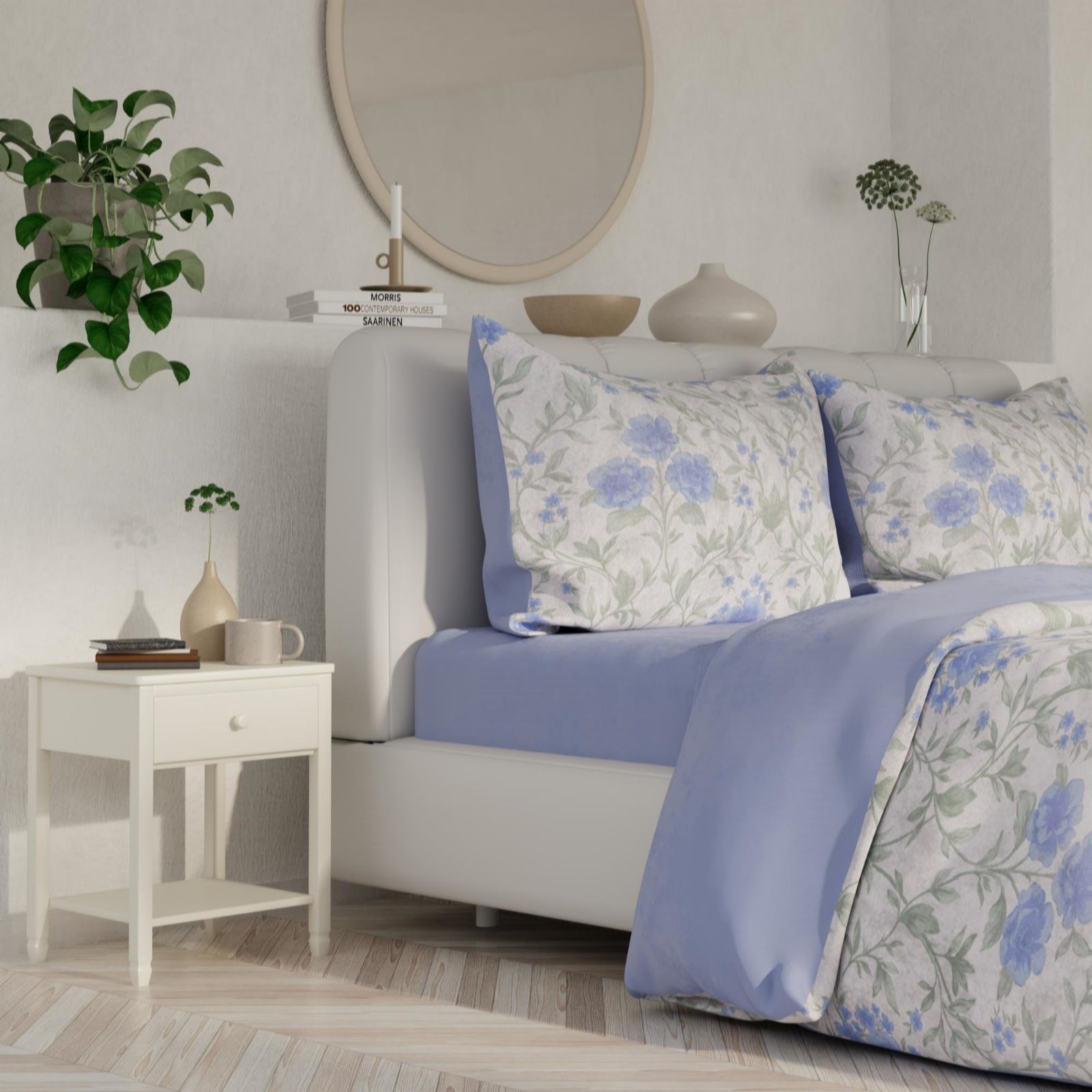 Supersoft by Cozee Home Floral 4 Piece Duvet Set