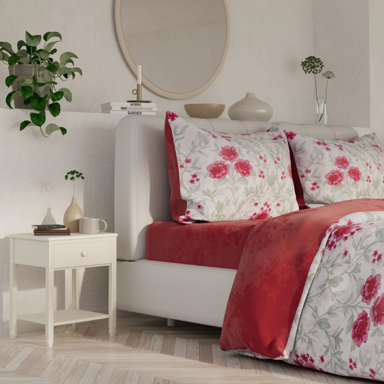 Supersoft by Cozee Home Floral 4 Piece Duvet Set