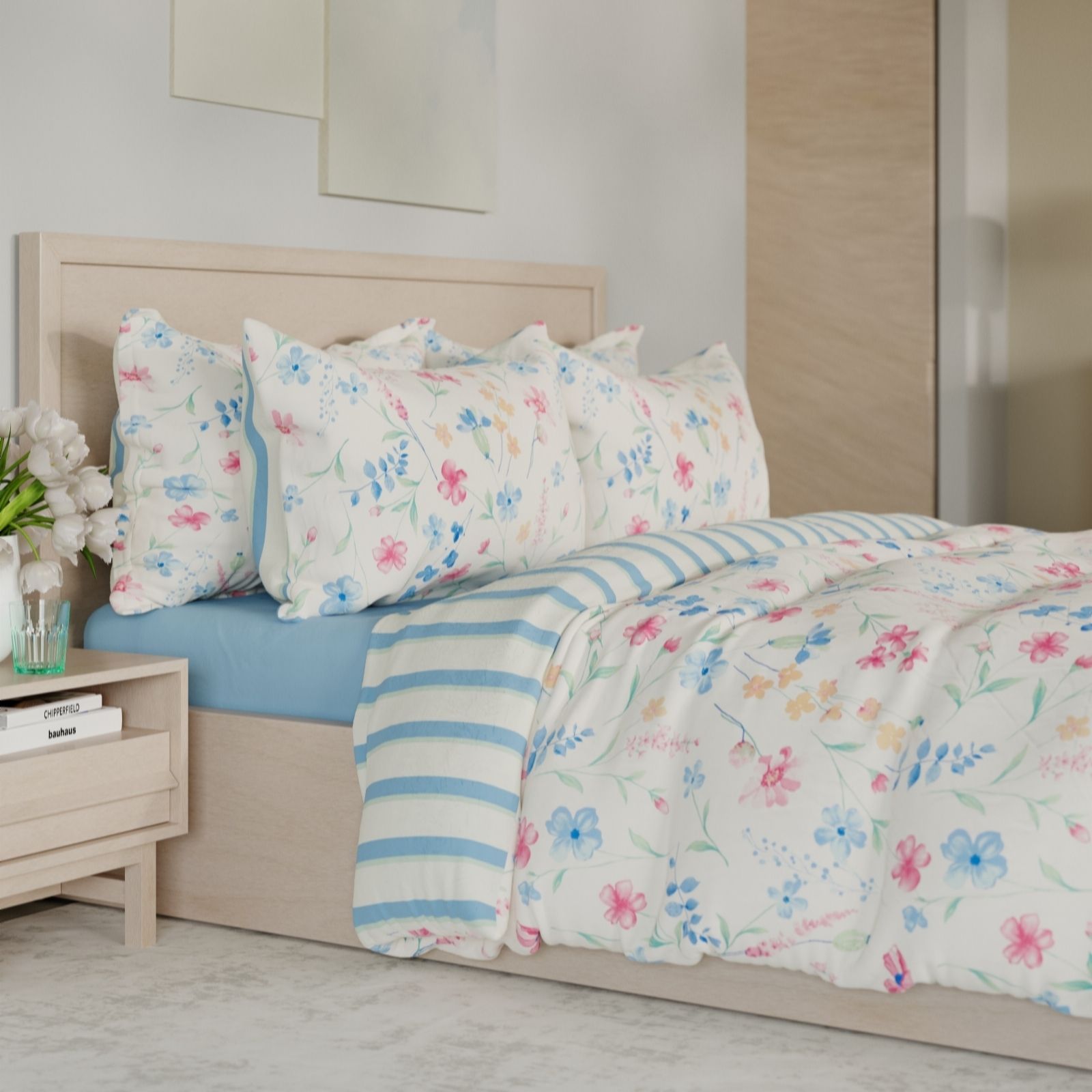 Outlet Cozee Home Floral Meadow 6 Piece Duvet Set