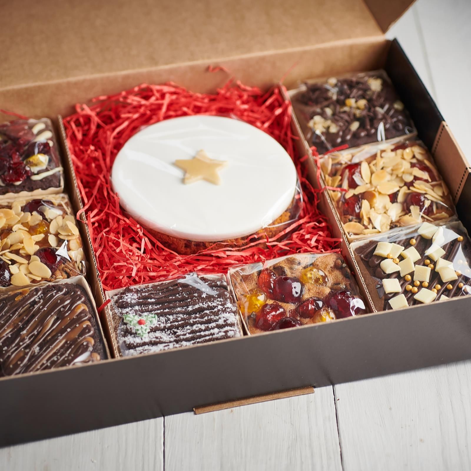 The Original Cake Company 9 Piece Assorted Christmas Cakes QVC UK
