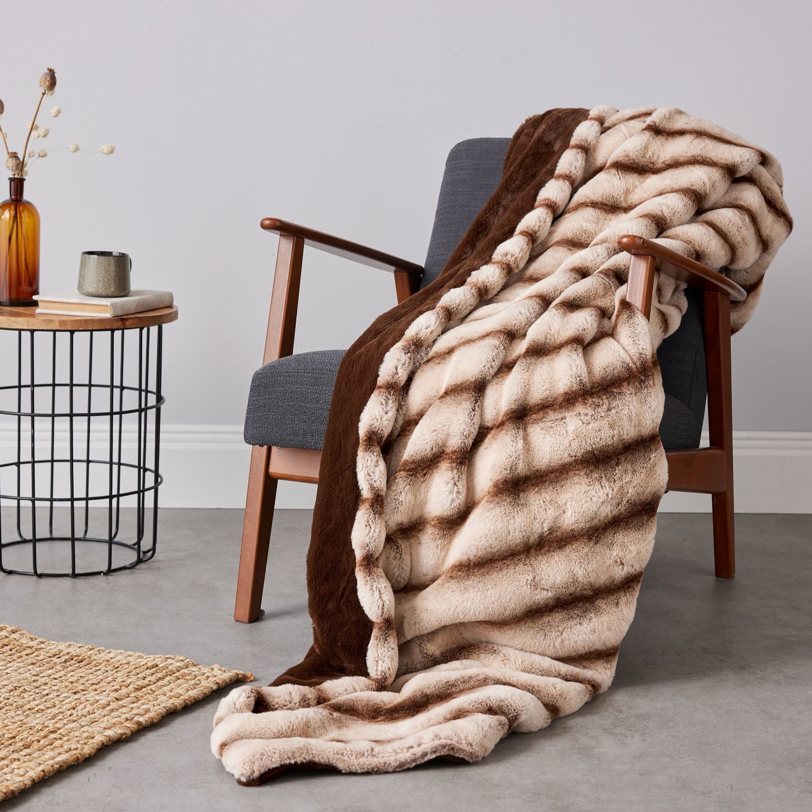 JM by Julien Macdonald Carved Faux Fur Throw