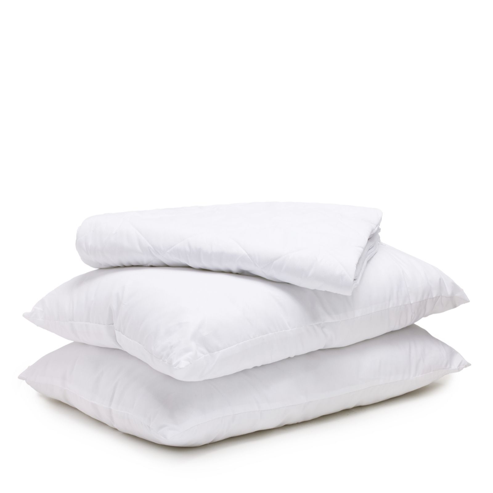 Outlet Set Of 2 Embossed Micro-Fresh Pillows & Pillow Protectors