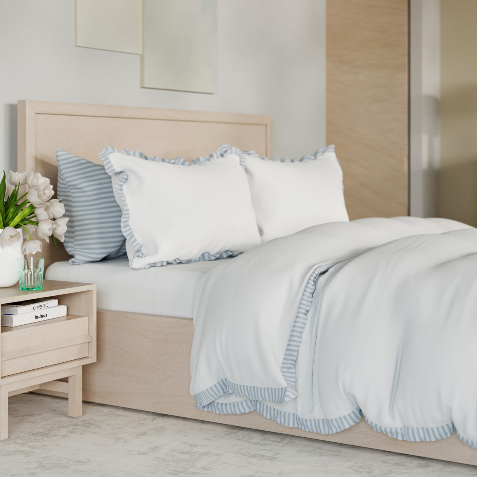 Supersoft by Cozee Home Ruffle Trim 6 Piece Duvet Set