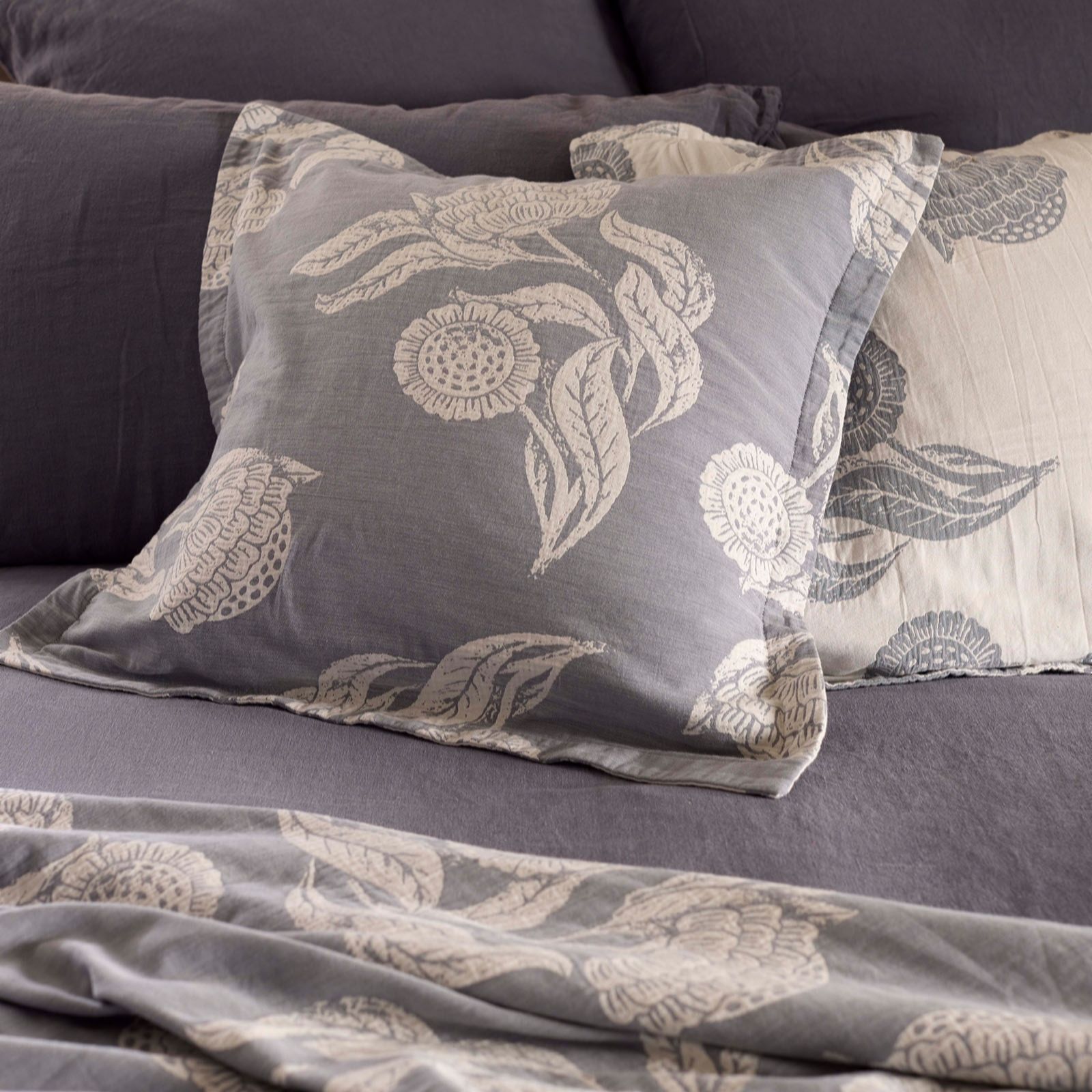  Secret Linen Store Iona 100% Cotton Cushion Cover Pair