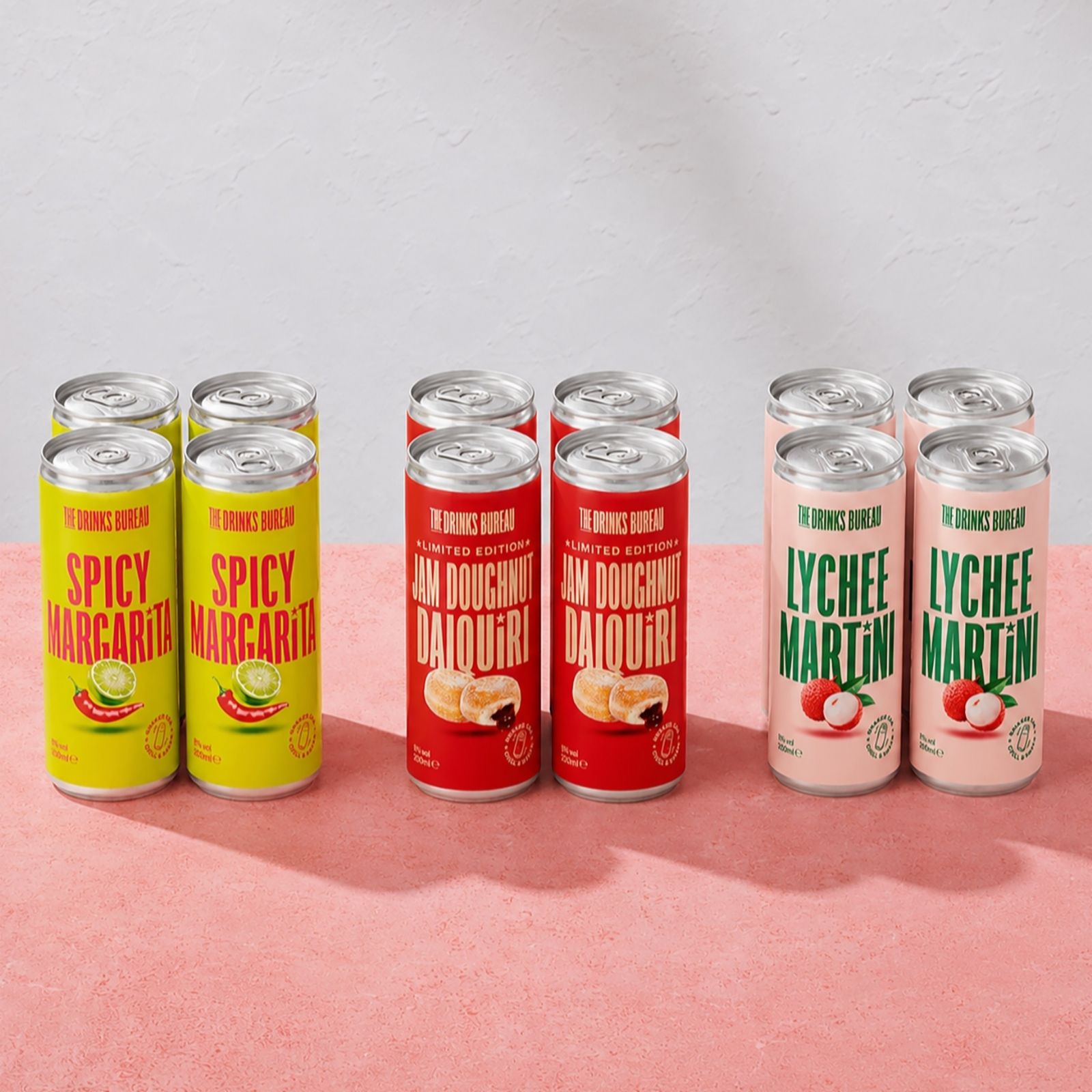 The Drinks Bureau Spicy, Sweet & Chic 12 Piece Canned Cocktail Collection