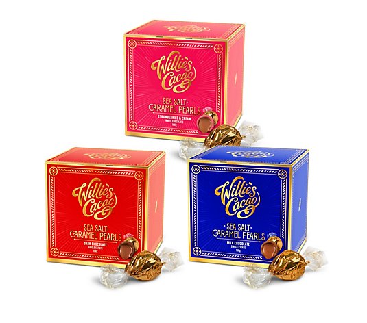 Willie's Cacao The Sea Salt Caramel Pearl Collection