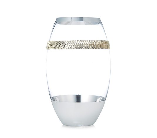 JM by Julien Macdonald Glass Vase With Crystal Accent