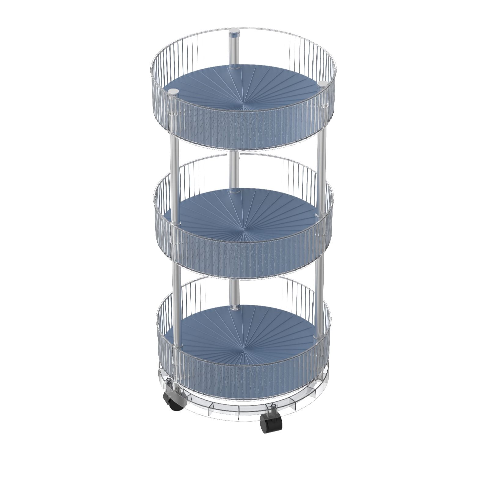 Outlet Sara Davies 3 Tier Fluted Trolley With Silicone Liners