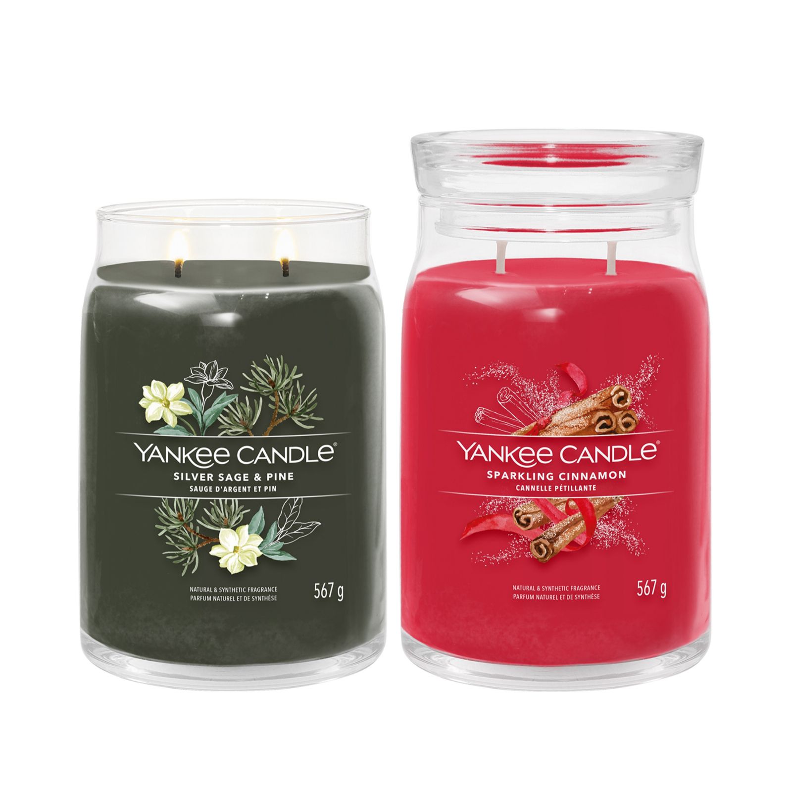 Yankee Candle Set of 2 Christmas Large Jars