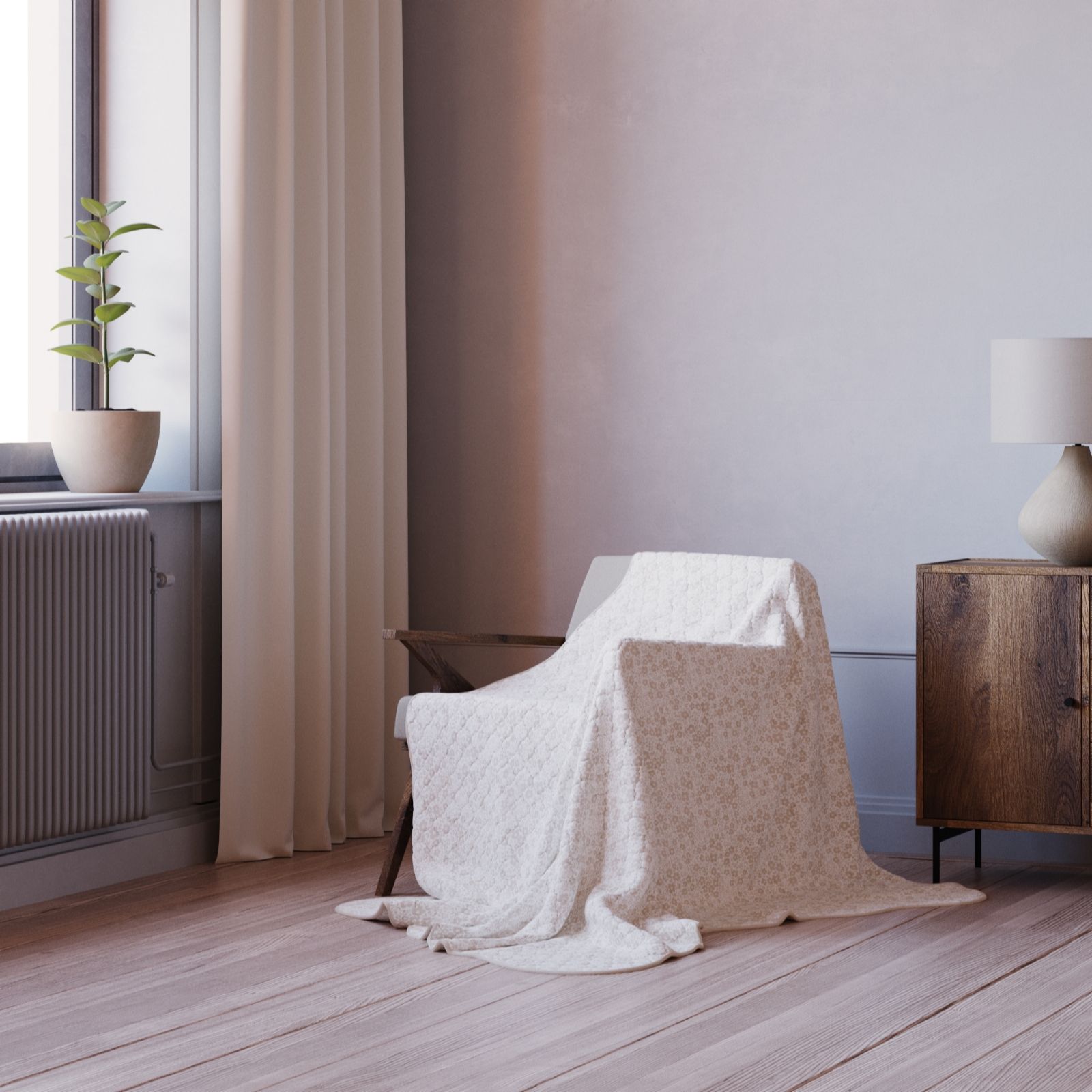 Cozee Home Scallop Trim Throw