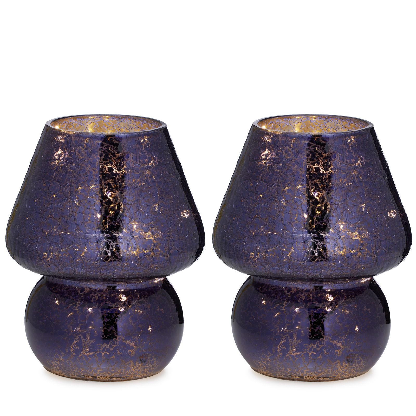 Outlet Home Stories Set of 2 Mercury Lamps with LED Lights