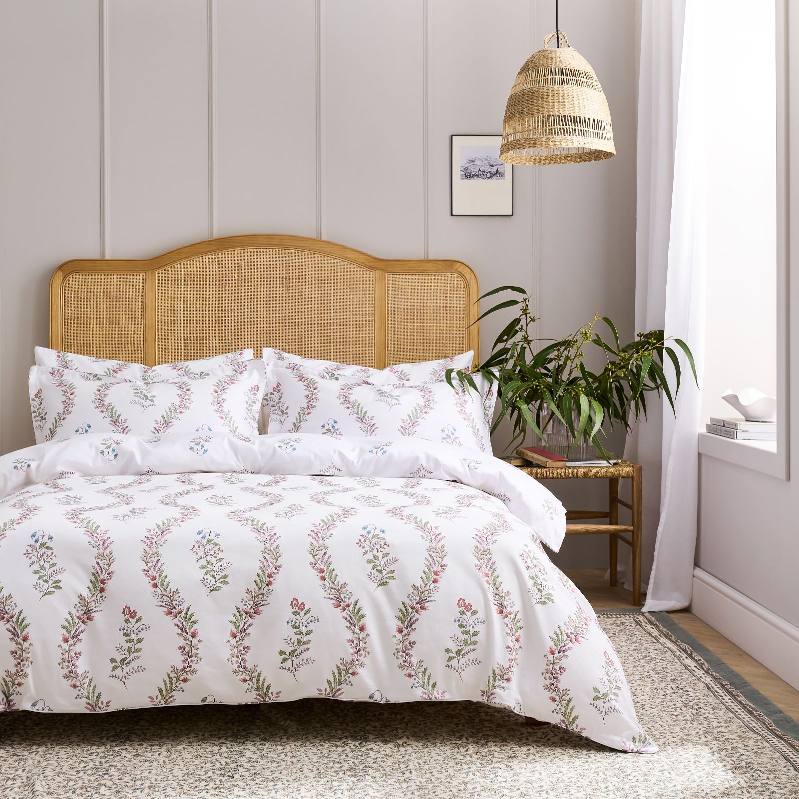 Christy Eversham Floral 230TC 3 Piece Duvet Set