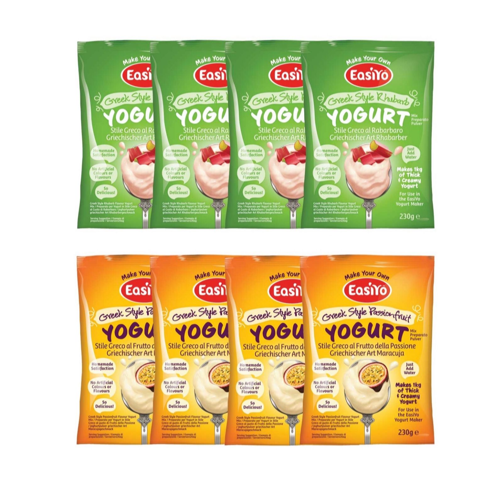 Easiyo 8 Piece Premium Assorted Greek Sachets QVC UK