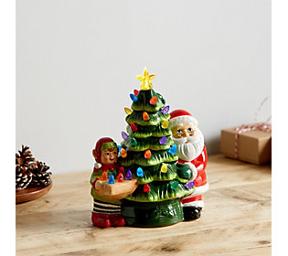 Mr Christmas Nostalgic Tree with Santa & Elf