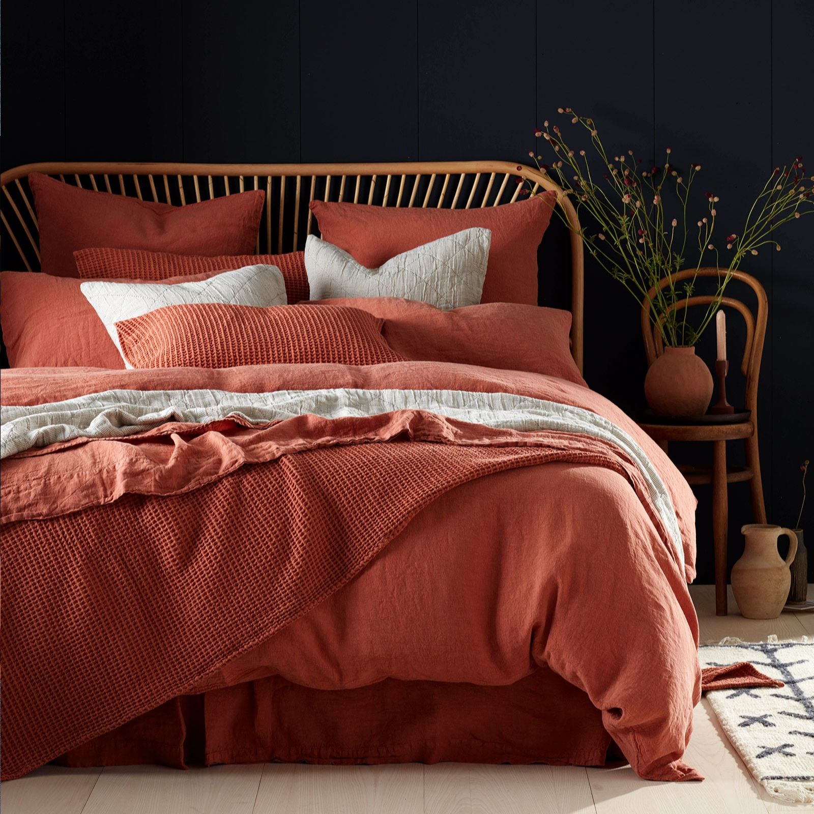 Secret Linen Store 100% Linen 3 Piece Duvet Set
