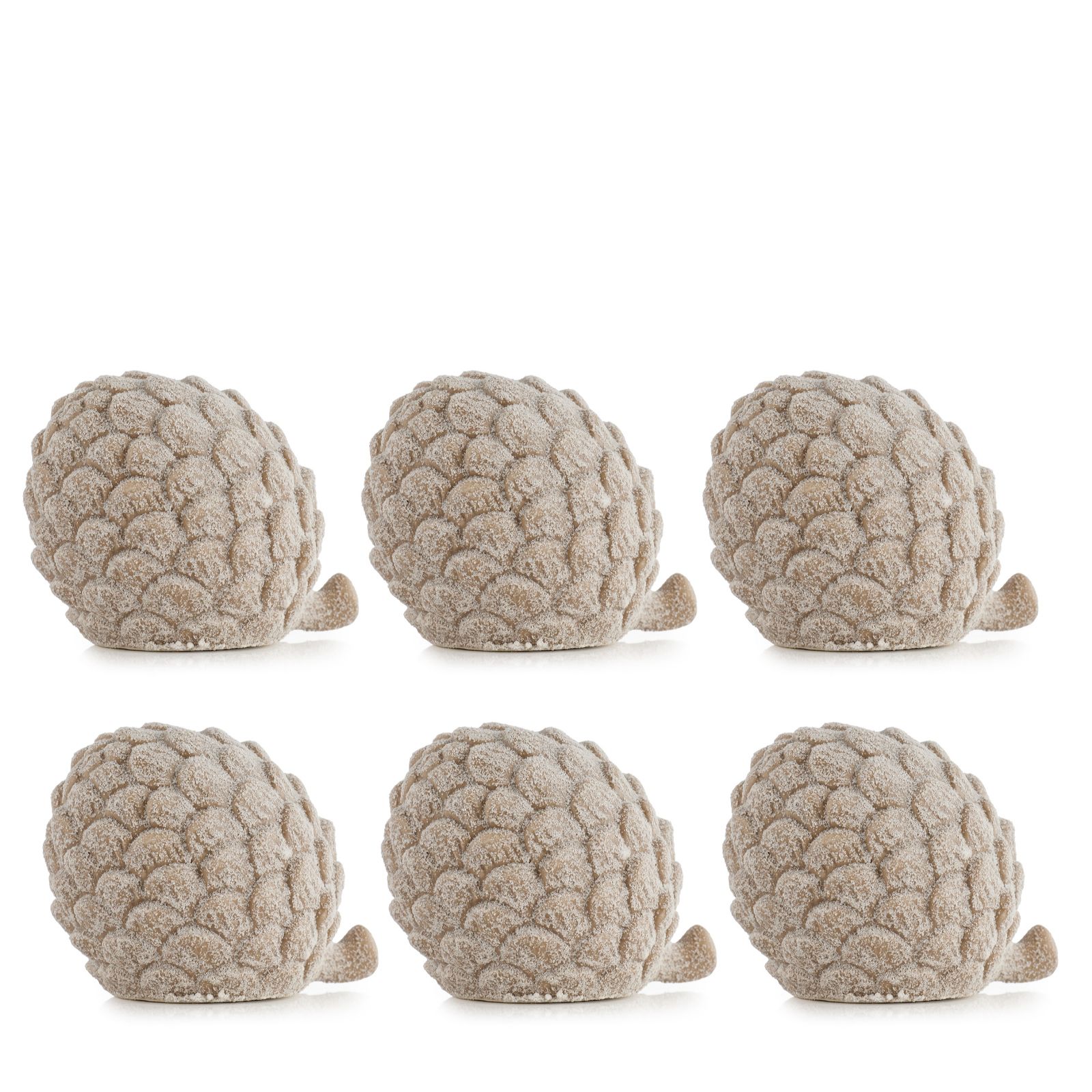 K by Kelly Hoppen Set of 6 Mini Ceramic Pinecones