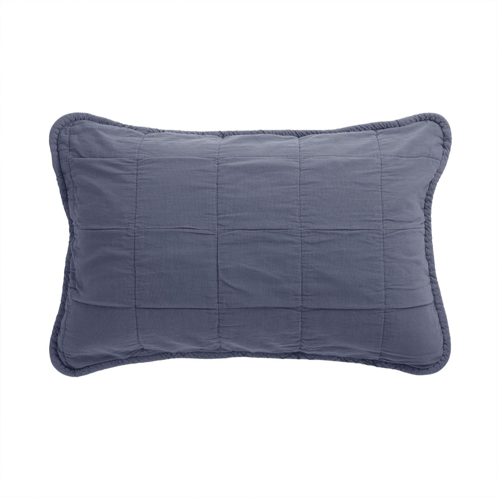 Secret Linen Store Finn 100% Cotton Quilted 2 Rectangle Cushion Cover
