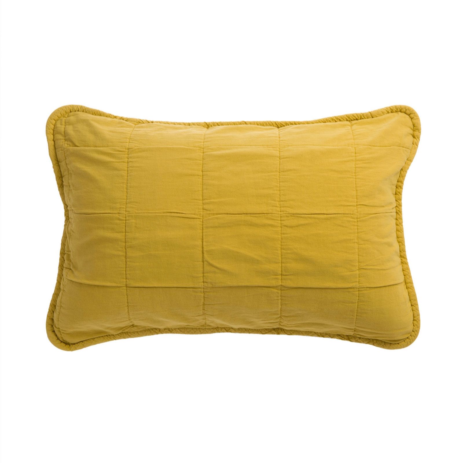 Secret Linen Store Finn 100% Cotton Quilted 2 Rectangle Cushion Cover