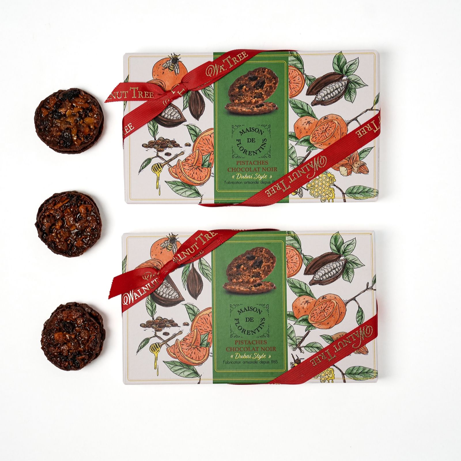 Walnut Tree Set of 2 Chocolate Florentines
