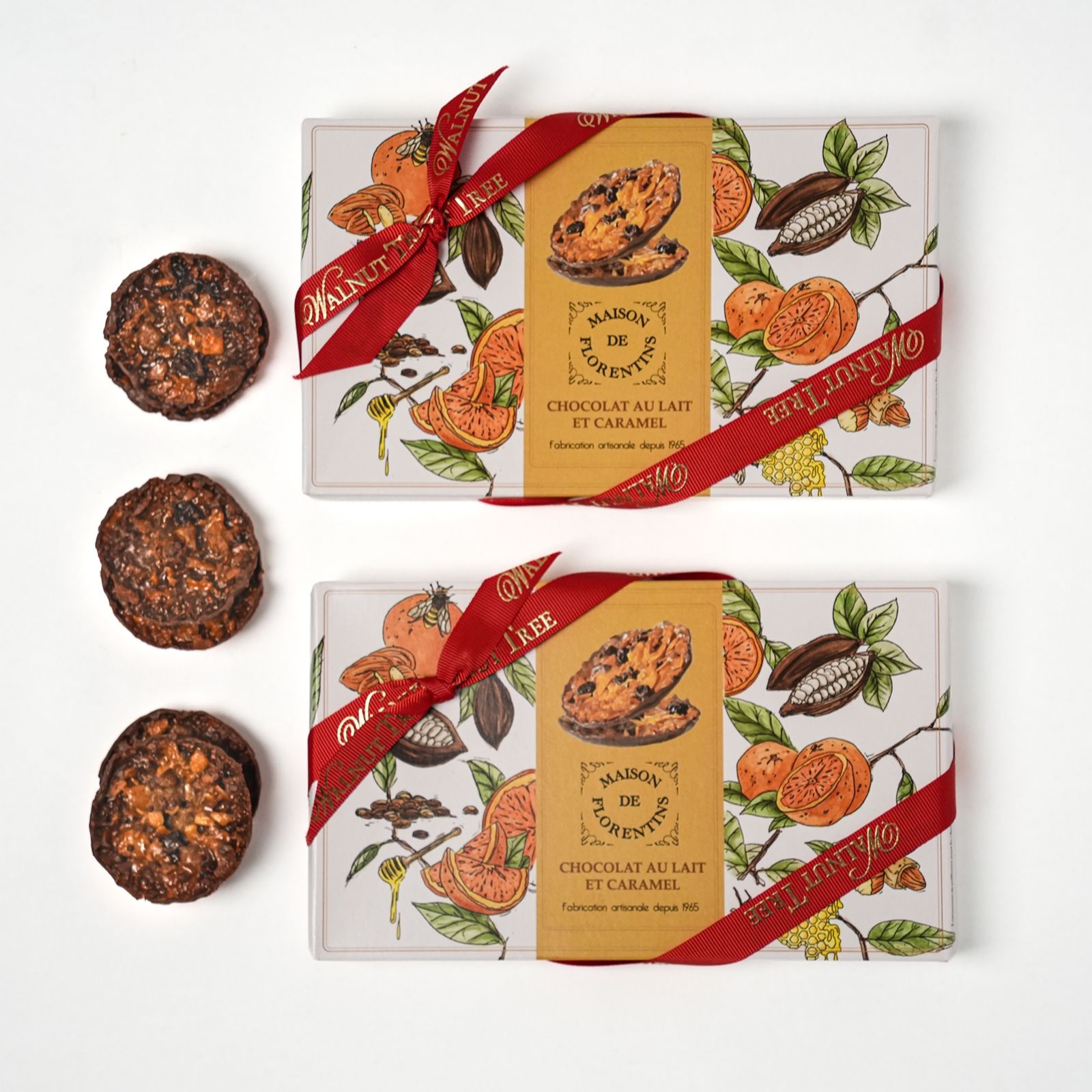 Walnut Tree Set of 2 Chocolate Florentines