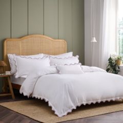 Christy Lucerne Scallop Edge 3 Piece Duvet Set