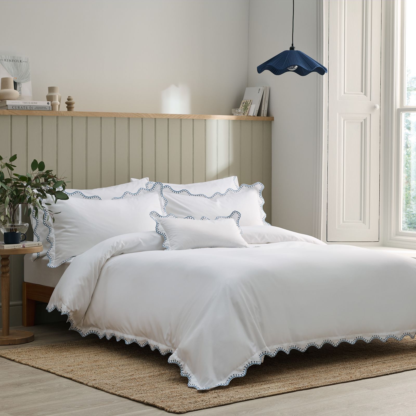 Christy Lucerne Scallop Edge 3 Piece Duvet Set
