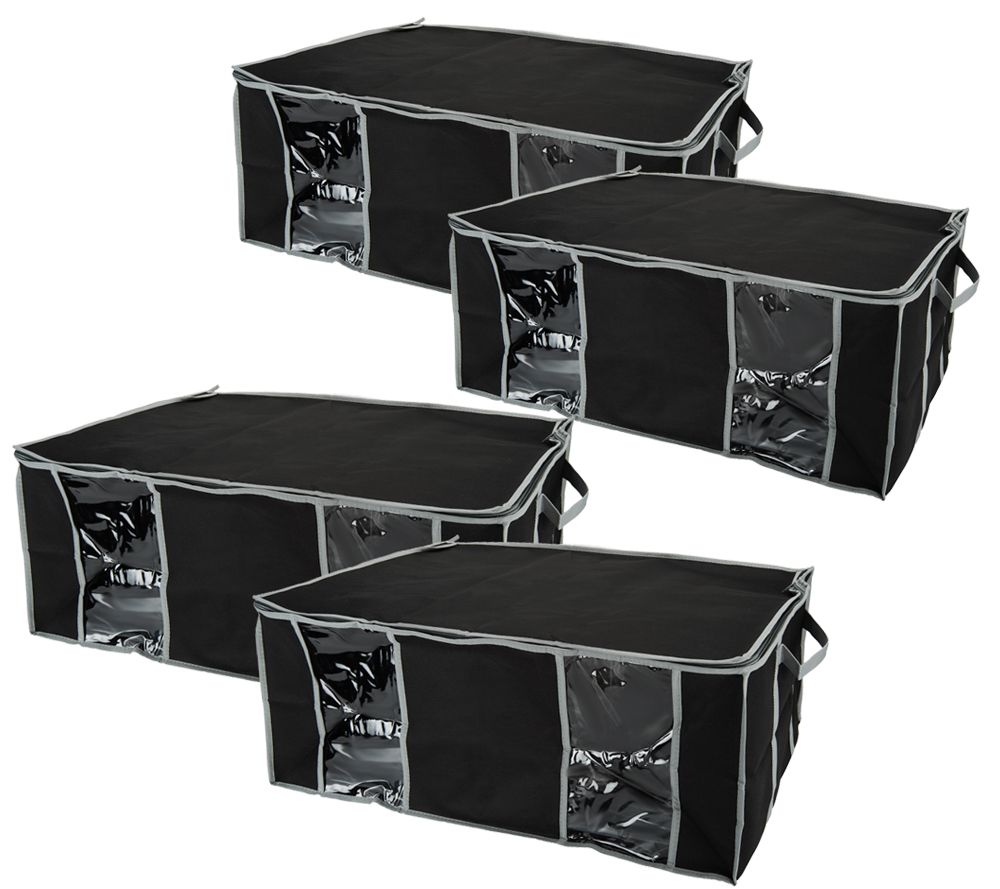 SuperPack Set of 4 Jumbo Stackable Vacuum Seal Storage Totes