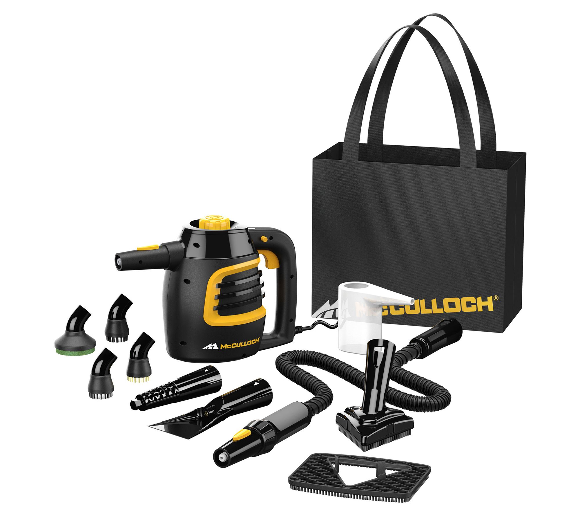 McCulloch MC1230 Handheld Steam Cleaner with 11 Piece Accessory Kit
