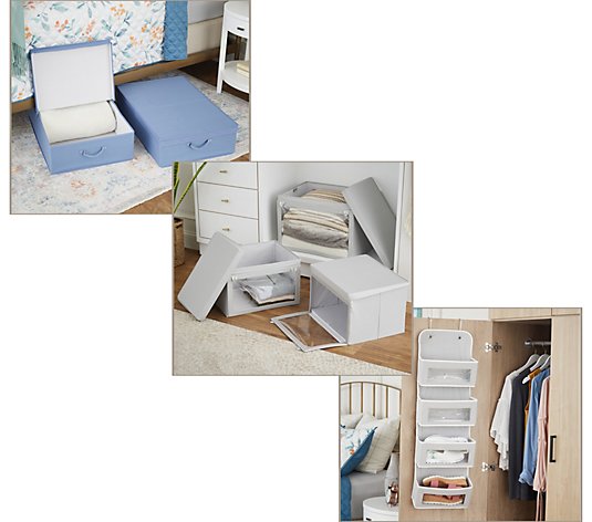 Tidy & Co. Back to Basics Collapsible Canvas Storage Collection