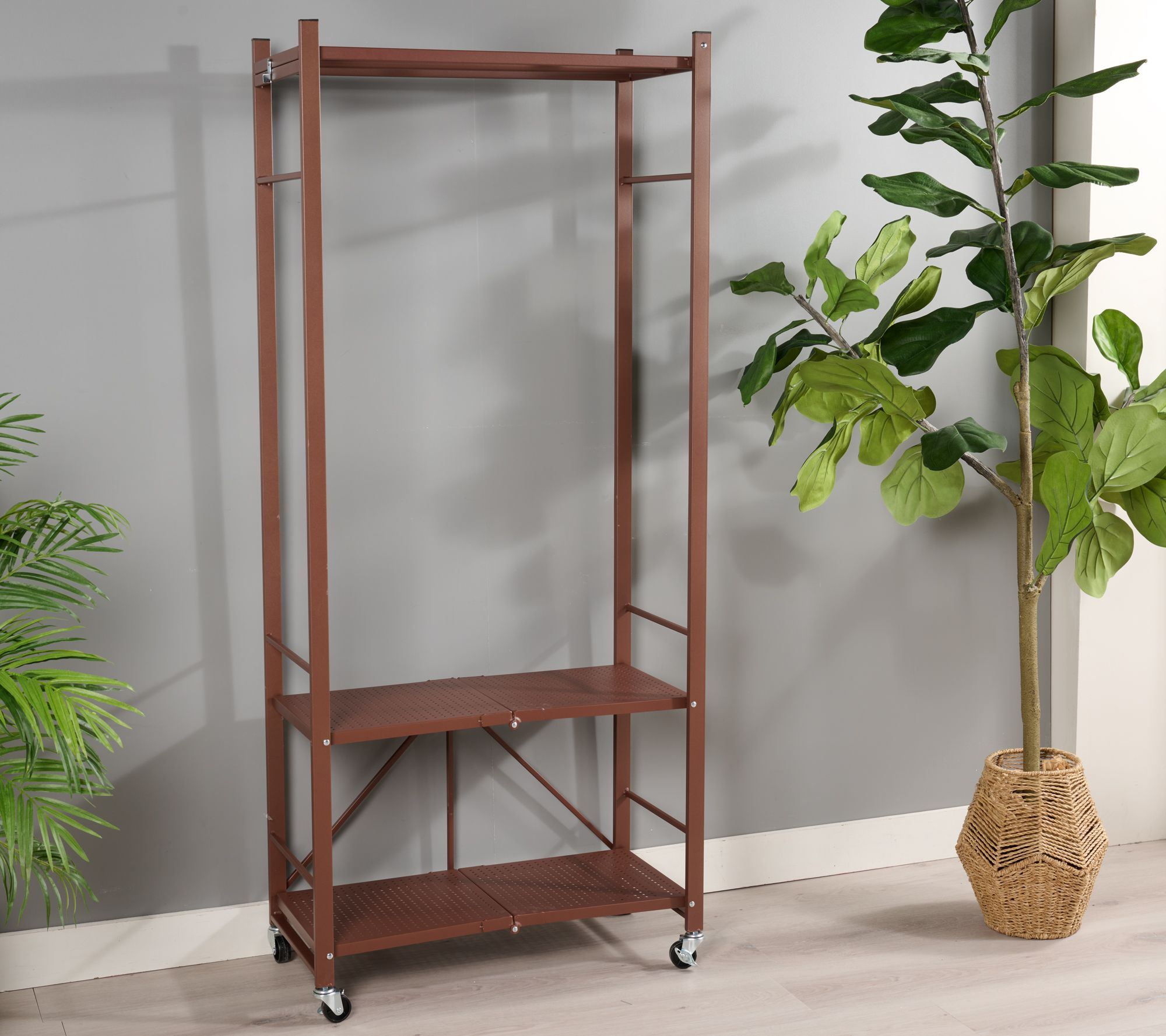 Pop-It Collapsible Hanging Rack with Shelves