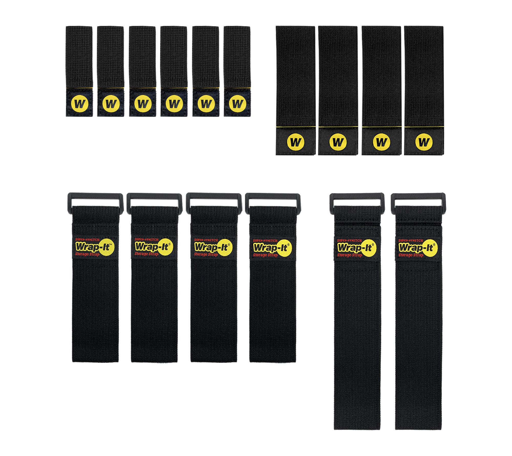Wrap-It Storage 16-Piece Super-Stretch & Selfie Strap Bundle