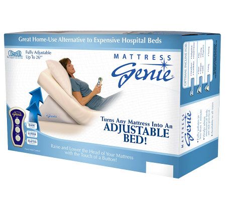 Contour Mattress Genie Bed Wedge with Remote -Twin - QVC.com