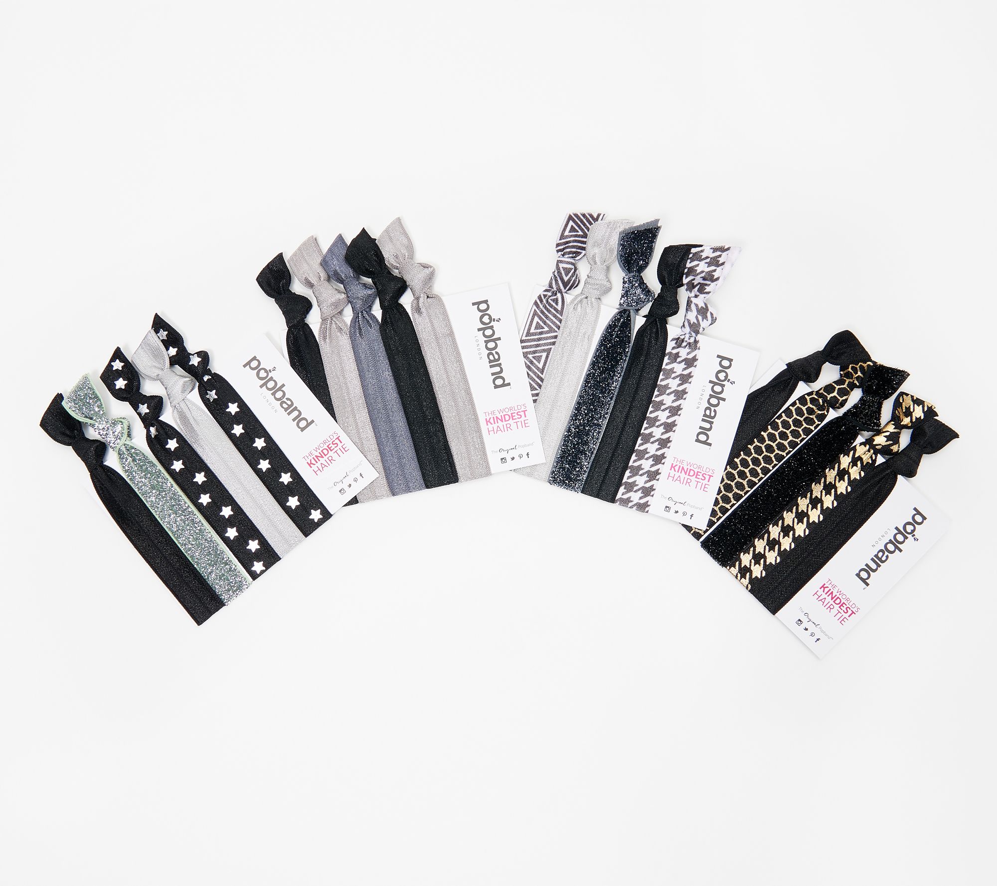 Popband No Dent Set Of 20 Kind Hair Ties Page 1 Qvc Com