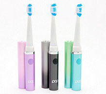  Pop Sonic Set of 3 GoSonic Toothbrushes w/ 6 Brush Heads - V46403