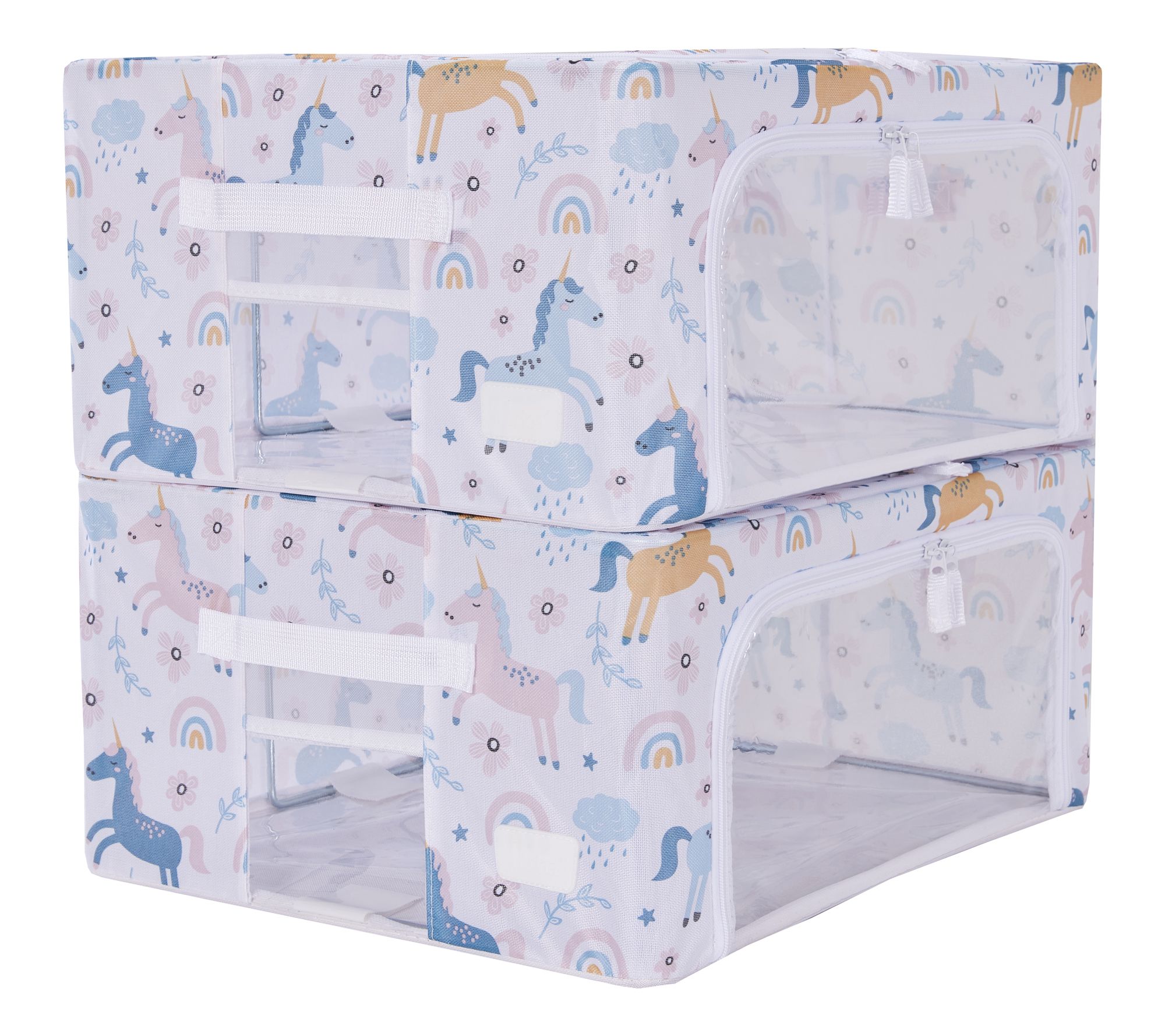 Periea Set of 2 Medium Children's Collapsible Storage Boxes